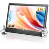 Desobry TV portatile da 19 pollici, piccola Televisión 1080P con Antenna integrata batteria e supporto, sintonizzatore digitale DVB-T2, HDMI AV USB, TV 12volt per camper, cucina, camera da letto
