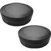 Hxdzieory Copriobiettivo + copriobiettivo posteriore per fotocamera Canon RF Mount EOS R100 R50 R10 R8 R7 R6 R5 R5C R3 R RP (per accessori), Hxdzieory [2 pezzi]