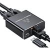 Panlouting RJ45 Ethernet 1 a 2 1000 Mbps Adattatore Divisore Sdoppiatore, 2 Porte per Uso Simultaneo, Alta Velocità Prolunga Presa LAN Internet con Cavo di Alimentazione USB Type-C