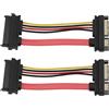 Create idea 2 cavi dati SATA a SAS da 22 pin maschio a 29 pin femmina, cavo adattatore per disco rigido, 8 cm, per disco rigido host SFF-8482, compatibile con Dell