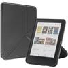 SATURCASE Custodia per Kobo Clara Colour/Clara BW/Clara 2E 6, in pelle PU e silicone, pieghevole, con funzione di accensione/spegnimento automatico, colore: nero