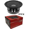 Generico KIT SET PER DS18 6XL600-4, 1 altoparlante midrange da 16,5 cm 165 mm 6,5 di diametro, 300 watt rms e 600 watt max, 4 ohm, sensibilità 97 db, per auto, 1 pezzo + 3 sticker omaggio