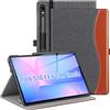 ZtotopCases Custodia per Samsung Galaxy Tab S10 FE Plus 13.1 Pollici (SM-X620/SM-X626B) - Cover Protettiva in Pelle Premium con Supporto Regolabile, Porta Penna & Sveglia/Riposo Automatico, Nero Denim