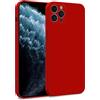 MyGadget Cover per iPhone 11 Pro Max - Custodia in Silicone Morbido a Doppio Strato - Case con Protezione Fotocamera & Fodera Interna Antigraffio - Rosso
