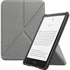 MoKo Custodia per 7 Kindle Paperwhite 12a Gen. 2025/2024, Denim Grigio | per Kindle Colorsoft 2024/2025, Case Piegare con Cover Posteriore Magnetica in PC, Non Adatto a Kobo