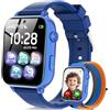 Ucani 4G Orologio Smartwatch Bambini, Smart watch per Bambini con GPS, Telefono, Videochiamate, Chat Vocale, SOS, Modalità Scuola, Contapassi Orologio Intelligente Regalo Ragazzi Ragazze 4-12i, Blu scuro