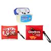 XMBYGY (3Pack) Custodia per Airpods di terza generazione (2022), custodia protettiva in silicone per Airpods 3 con design simpatico e divertente, con portachiavi (Pizza+Kitkat+Doritos)
