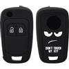 kwmobile Custodia Coprichiave Compatibile con Opel Chevrolet con 2 tasti pieghevole Cover - Copritelecomando Chiave Auto - Copri Chiavi Macchina Don't touch my Key