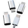 Kefiany Adattatore USB C Femmina A Lightning Maschio(Set di 3)per IPhone 14 13 12 Pro Max Caricabatterie Presa Certificato Per Apple MFI Per IPad Tipo C Ricarica Cavo Connettore Telefono Trasferimento File