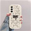 hdqICase Compatibile con Samsung Galaxy A54 5G Bianco Cover | Gatto Custodia Onda Silicone Morbido