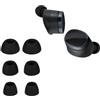 kwmobile 6x Auricolari di ricambio compatibile con Bowers & Wilkins Pi8 Gommini sostitutivi in Silicone - 3 Misure - nero