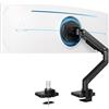 PUTORSEN Supporto per monitor piatto e curvo da 17 - 49 pollici, robusto supporto per monitor a molla a gas regolabile in altezza con inclinazioni, maggiore capacità di carico di 2 - 20 kg,VESA 75/100 mm