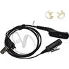 UAYESOK Microfono Auricolare PTT Earmold per Motorola DP3400-4801 XIRP8200 Radio Bidirezionale (nero)