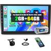SIXTOP [2+64G] Autoradio Android 13 con Navi per Audi A4 2002 2003 2004 2005 2006 2007 2008, Autoradio 9 Touch Screen con Carplay Android Auto GPS WiFi HiFI Bluetooth FM RDS+Telecamera Inversa & Mic