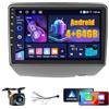 Fuluku 4+64G Android Autoradio per Toyota Vitz XP10 Yaris Square Echo 1999-2005 con Wireless Carplay Android Auto, 9'' IPS Touch Screen Radio con Bluetooth 5.0/GPS/Telecamera posteriore/FM/WiFi/SWC