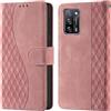 CaseGla Cover per Oppo A56 / A55 5G custodia portafoglio Rosa | Blocco RFID, 3 scomparti carte, 1 tasca banconote, Chiusura magnetica, Supporto, Pelle PU flip cover per Oppo A16 4G