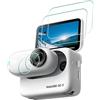 ULBTER Pellicola protettiva per Insta360 GO 3 【Non per Go 3s】 lenti e schermo LCD Protezione [2+2 pezzi] insta 360 vetro temperato 0,3 mm durezza 9H ultra-trasparente