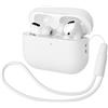 Mocarheri Custodia in Silicone Compatibile con Airpods Pro 2 (2022), Ultra Sottile in Premium Silicone per Airpods Pro 2 Custodia Cover Custodia protettiva in silicone antiurto,Bianco