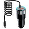 DewGulf Presa accendisigari caricatore accendisigari per auto, USB-C PD 30 W, ricarica rapida 3.0, adattatore 12 V, compatibile con dispositivi di tipo C