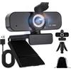 TAVADA Webcam PC con Microfono,Webcam USB,Streaming Videocamera,Web Camera PC USB,Webcam 1080P PC Camera,Full HD Webcam,per Laptop,Desktop,Smart TV per Videochiamate,Conferenza,Studio e Lavoro