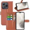 Fertuo Cover per Honor 400 Smart, Custodia Portafoglio Cover a Libro in Pelle Flip Case Sottile con Silicone Bumper, Fibbia Magnetica, Porta Carte e Kickstand, Marrone