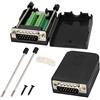 AAOTOKK DB15 Vite Morsettiera Adattatore D-SUB 15 Pin 2 File DB15 Maschio a 16 Pin/Vie Femmina Connettore Seriale Breakout Board Modulo di Segnale con Custodia(2 Pezzi/Maschio)