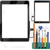 SRJTEK per iPad 9.7 2018 A1893 A1954 Touch Screen Digitizer Vetro di Ricambio per iPad 6 A1893 A1954 Touch Display Panel Parti di Riparazione, con Pulsante Home (Non Includere LCD) (Nero)