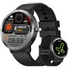 DREMAC Smartwatch da uomo e donna, GPS, batteria da 10 giorni, AMOLED, alloggiamento in alluminio, 5 ATM, chiamata Bluetooth, assistente vocale AI, 170+ modalità sportive, fitness tracker con frequenza