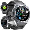 Jugeman Smartwatch Uomo, 1,43 HD Orologio Smartwatch Uomo con Chiamata Bluetooth,Militari Smart Watch Tracker 160+ Modalità Sportive, Sonno/Cardiofrequenzimetro/Contapassi, Smart Watch per Android iOS
