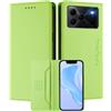 MOJIA Custodia per Doogee Note 56 / Note 56 Plus/Note 56 Pro, Resistente a Cadute e Graffi, Alta Qualità PU Pelle Stile Portafoglio Cover Folio con Chiusura Magnetica. Light Green