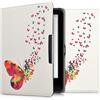 kwmobile Custodia eReader Compatibile con Tolino Vision 1/2 / 3/4 HD Cover - eBook Reader Flip Case - multicolore/fucsia/bianco - Stormo