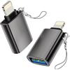 Zestiq Adattatore da Lightning a USB, Cavo Dongle Lightning Maschio a USB Femmina per iPhone 14 13 12 11 Pro Max/iPad, Adattatore OTG iPhone Supporta Chiavetta USB, Mouse, Tastiera, Fotocamera