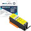 LCL CLI-531 XXL Cartucce d'inchiostro ricambio per Canon CLI-531Y CLI-531 Giallo Cartucce di stampante Compatibili con Canon TS8750 TS8751 (2-Pack,Alta capacità, Giallo)