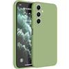HAFFAN Custodia in Silicone TPU Compatibile con Samsung Galaxy A34 5G (6.6 inches), Cover Case Protettiva per Cellulare - Verde Matcha