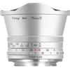 TTARTISAN Obiettivo F2 Fisheye da 7,5 mm, obiettivo APS-C ultra-grandangolare con messa a fuoco manuale, argento (per Sony E)