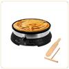 LITTLE BALANCE 8538 Celtic Chef, Crepiera elettrica 3 in 1: Pancake, Tortine, Plancha, Piastra XXL Diametro 33 cm, Termostato regolabile, 1300 W, Nero