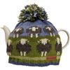 Pachamama - Copricapo in lana lavorata a mano, misura media, 4-6 tazze, 1,2 l, motivo di pecora Herdwick, fatto a mano, multicolore