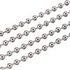 PH PandaHall PandaHall - Catena con perline a sfera in acciaio INOX, lunghezza 3,2 mm, lunghezza 10 m, per gioielli fai da te