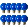 HUAMu 10XLampadina LED colorata E27,g60， colore LED 3W Edison Cap Nut LED, lampada a risparmio energetico a colori misti, 200LM, AC220V-240V, festività, feste, Natale