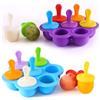 O-Kinee Mini Stampi per Ghiaccioli in Silicone, Stampi per Gelato Bambini, Formine Ghiaccioli Riutilizzabili, Ghiaccioli Stampo, Stampi Gelato Stecco (Blu+Viola)
