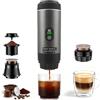 Nastopee Macchina da caffè portatile, 3 in 1, a batteria, con autoriscaldamento elettrico tramite USB - C, compatibile con capsule e caffè macinato, mini macchina per espresso per campeggio, auto, viaggi
