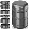 Viberium Grinder Metallo 60 mm- Grinder Belli Tritino, Grinders Kit Original, Accessori per Erbe, Herb Crusher Professionale, Macinino, 4 Pezzi, Grigio