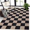 Artnice Tappeti lavabili per soggiorno, 120 x 170 cm, in iuta a scacchi, per interni ed esterni, antiscivolo, per la decorazione della casa