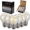 TIANFAN Lampadina a LED da 6 pezzi G45 2700K Lampadina a filamento principale globo bianco caldo E27 220 / 240V Edison 4Watt
