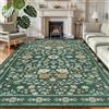 Homcomodar Tappeti Soggiorno 160x230cm Florali Lavabili per Camera da letto Tappeti Boho Vintage per Living Office Decor