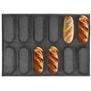 Tiamu Silicone Stampo, Forme nel Padella per Pane Francese Perforate Antiaderenti con nel Silicone, Teglia, Stampi per Hot Dog, Stampi per Pane