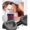 Bodyssey Maschera 3D regolabile per dormire - Luce a prova di pressione, senza pressione, adatta alle ciglia, per viaggi, riposo notturno, lavoro a strati, donna e uomo, per chi dorme sul fianco, nero