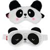 my novel things Maschera rinfrescante per gli occhi e maschera per dormire in peluche per ragazze e donne, graziosa maschera per dormire a forma di animale, morbida benda fredda e calda, regalo per