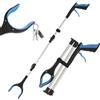 Vexaflow Pinza Raccogli Oggetti da 110 cm, Bastone Prensile Pieghevole, Pinza Telescopica, Girevole, Impugnatura Extra Lunga, con Punte Magnetiche, per Anziani, Adulti e Disabili