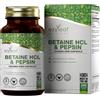 Ezyleaf Nutrition EZ Betaina HCL con Pepsina, 240 Capsule Vegane, 680mg | Betaina Cloridrato con Pepsina | Formula con Enzimi Digestivi | Senza Ingredienti Artificiali | Certificato ISO